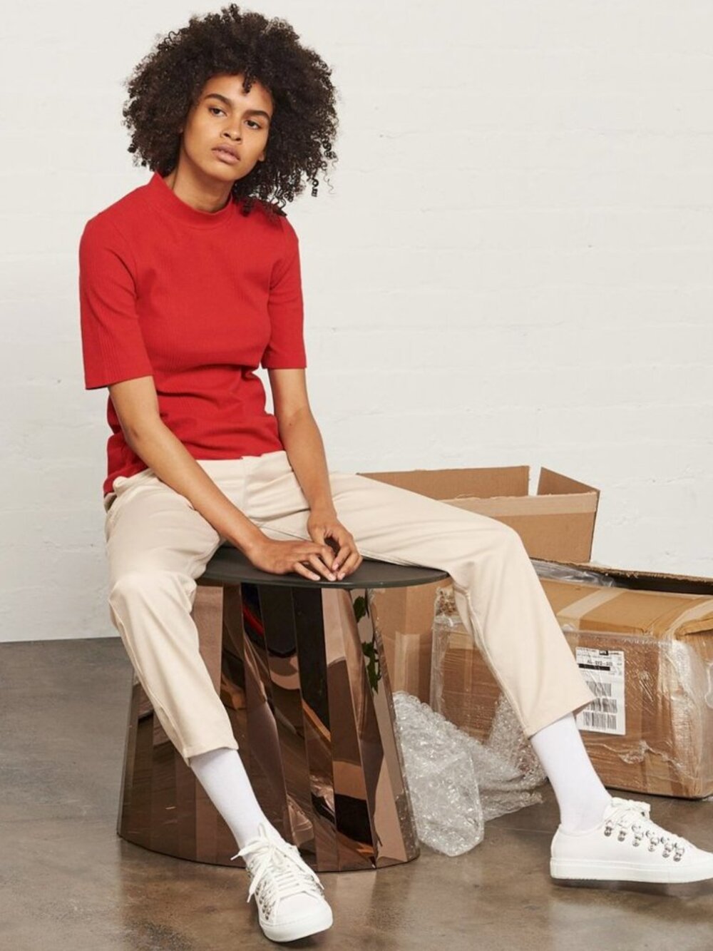 Kowtow Building Block Ladder Rib Fitted Top